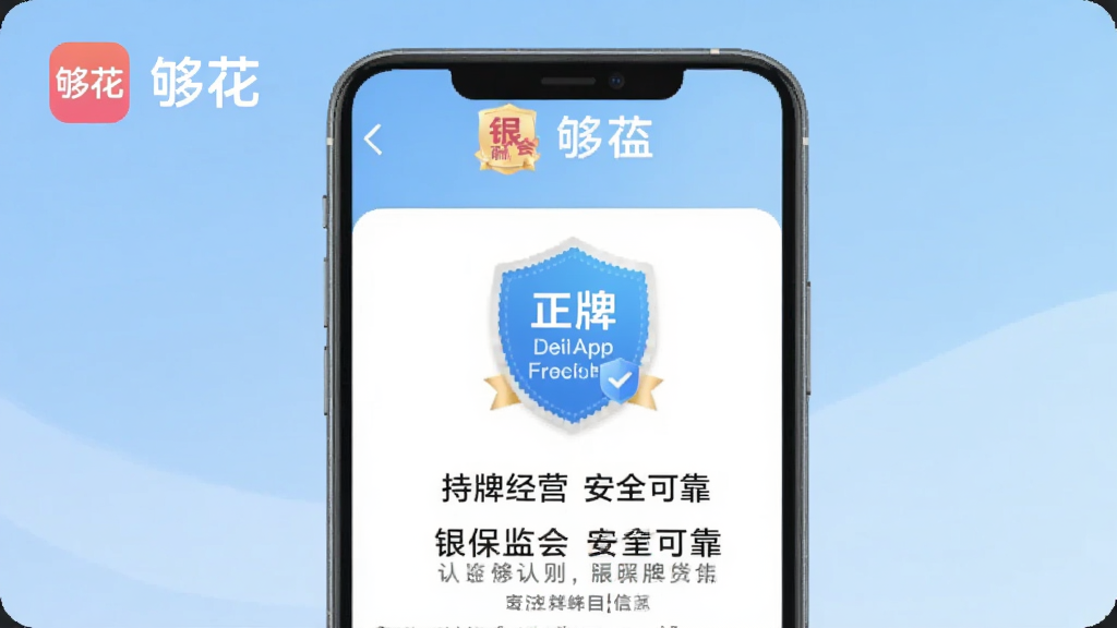够花App安全认证页面截图,画面中展示