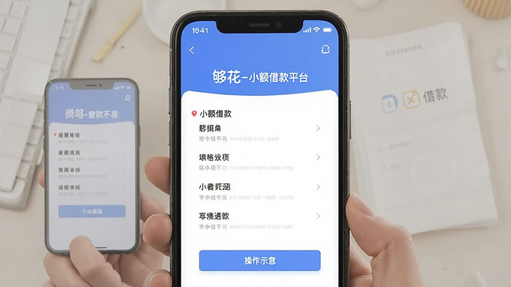够花-小额借款平台资料填写页面操作示意