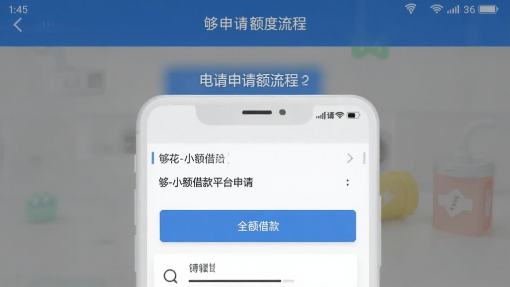 够花-小额借款平台申请额度流程界面截图
