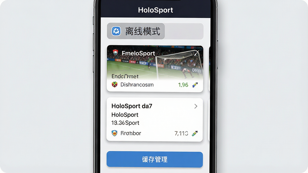 һ��չʾHoloSport�������ݻ��湦�ܵ�ͼƬ���������ֻ���Ļ��ʾһ���ѻ���������б��������Ϸ�������ģʽ��ʶ���м��Ǽ����ѽ��������Ŀ�Ƭ��������ժҪ���·��ǻ��������ť���Ű������������ʵ�ã�ϸ���Ͽ�Ƭ����΢��Ӱ������ǳ��ɫ�����ʸɾ��޶���Ԫ�أ���Ļ�д������֡�HoloSport����