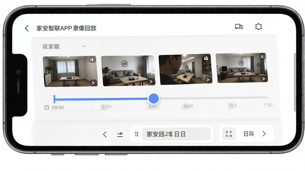 һ��չʾ�Ұ�����APP¼��طŹ��ܵ�ͼƬ���������ֻ���Ļ��ʾ��ʱ�������ƵƬ������ͼ��ʱ��������һ�����飬����ײ�������ѡ�������������࣬�԰�ɫ�ͻ�ɫΪ�������ʸɾ����޶���Ԫ�ء�