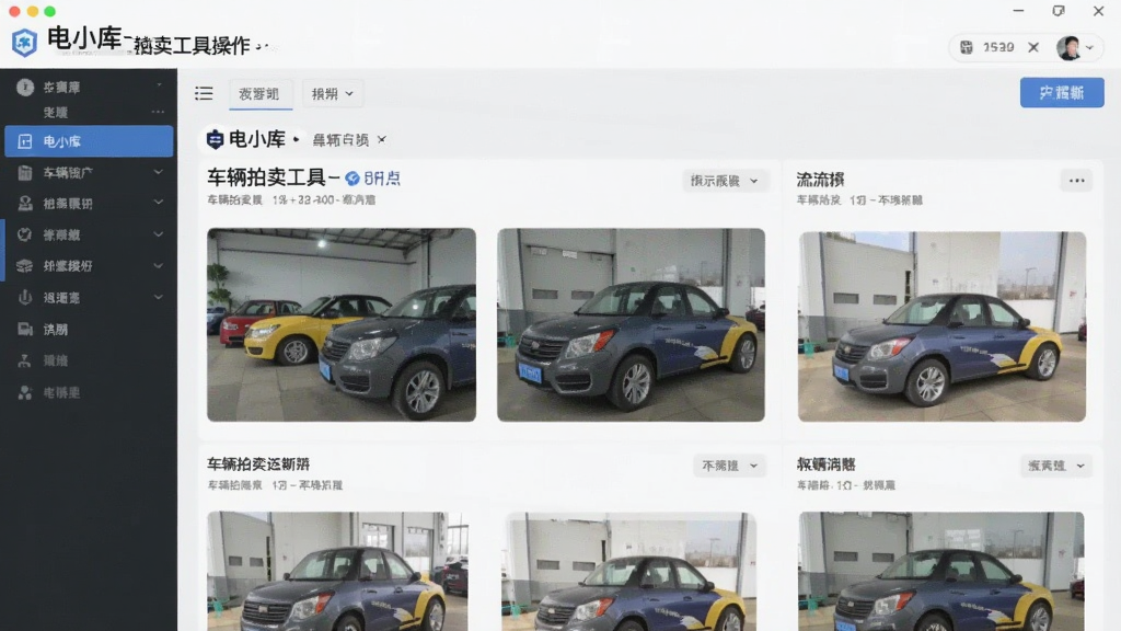 电小库-车辆拍卖工具操作界面全流程截图展示