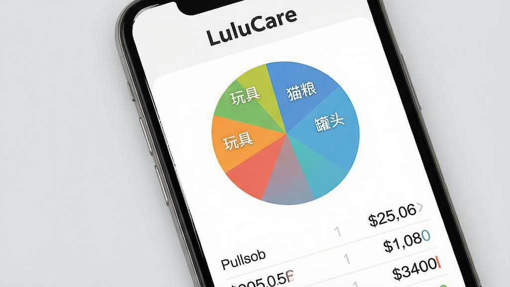 һ��չʾLuluCare�ճ����˹��ܵ���ϸ���棬��������һ���ֻ���Ļ����Ļ����ʾһ����ɫ��ͼ����ͼ��Ϊè������ͷ��ҽ�ơ���ߵ����飬�·��ж�Ӧ�Ľ���б�����Ļ�Ϸ��С�LuluCare�������������������С���֣�������ǳ��ɫ�����ʸɾ��޶���Ԫ�أ�UI���ֱ���׶���