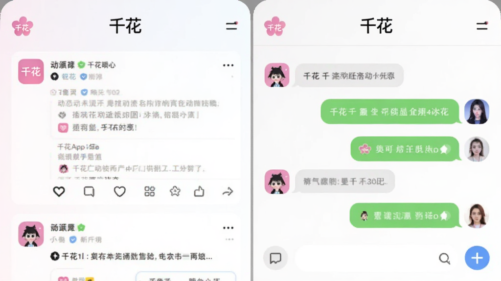 ǧ��App��̬�㳡��������沢��չʾ��ʾ��ͼ�����Ϊ��̬��Ϣ��ҳ�棬�Ҳ�Ϊ����Ի����ڣ����������С�ǧ�������ֱ�ʶ������Ϊǳɫ���䣬ͼ��Ͱ�ť�������������ͳһΪ�ִ���Լ�����ʸɾ����޶���װ��Ԫ��