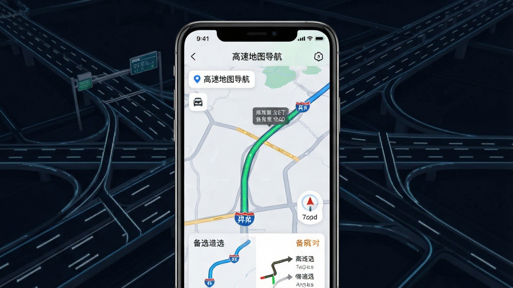 һ��չʾ�����ٵ�ͼ������App����������·���ܵ�ͼƬ���������ֻ���Ļ��ʾ·�߹滮���棬����Ϊ�ֻ����У������ǳ���ĵ�·�����������Ű�����������Լ�Ƽ��磬ϸ������Ļ����һ�������ĸ���·�ߺͱ�ѡ·�߶Աȣ����ʸɾ��޶���Ԫ�أ�ͼƬ�����ֱ�ע�����ٵ�ͼ������