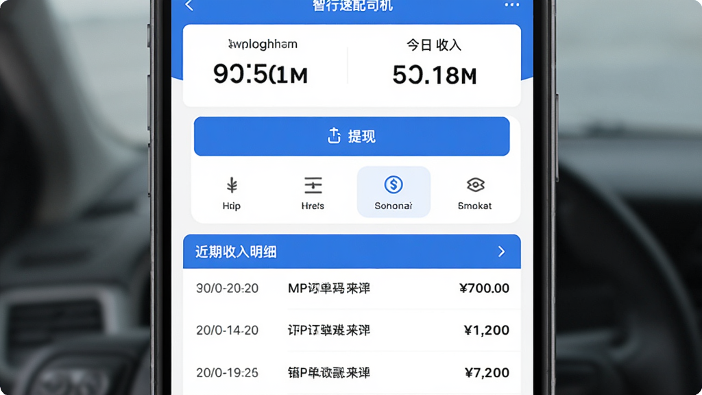 ��������˾����Ǯ��������ͳ��ҳ�棬��Ļ�ϰ벿����ʾ�˻����ͽ����������֣��м������ְ�ť���տʽͼ�꣬�°벿���ǽ���������ϸ�б���ÿ�а������ڡ�������źͽ�������Ƽ��������������ɫ�����ʸɾ��޶���Ԫ��