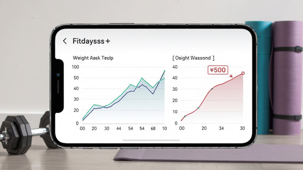 Fitdays+ ��ʷ����ͼ��ҳ�棬�ֻ���Ļ��ʾ����ͼ�����ر仯���ߣ��Ա���Ŀ�����ر�ǣ������ǽ�����һ�ǣ���������٤�棬������˶�����������
