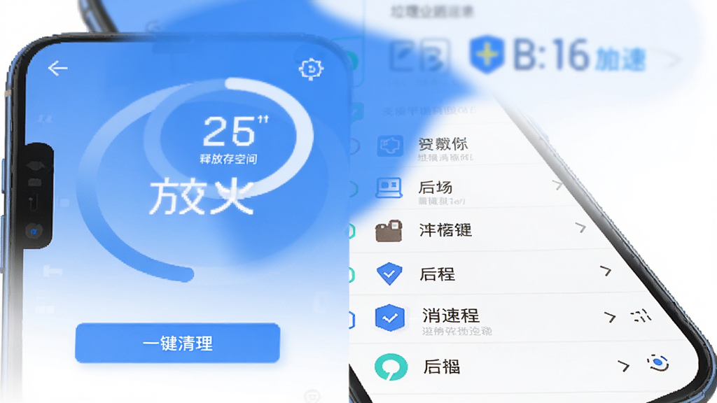 RePhone Security �����������ֻ����ٹ��ܽ��棬�������ֻ���Ļ��ʾ�������Ȼ������ͷŴ洢�ռ���ֵ���·���'һ������'��ť�ͺ�̨�����б�������ɫ������ɫ�Ͱ�ɫΪ�������沼��������ͼ���ƽ�������ʸɾ�����