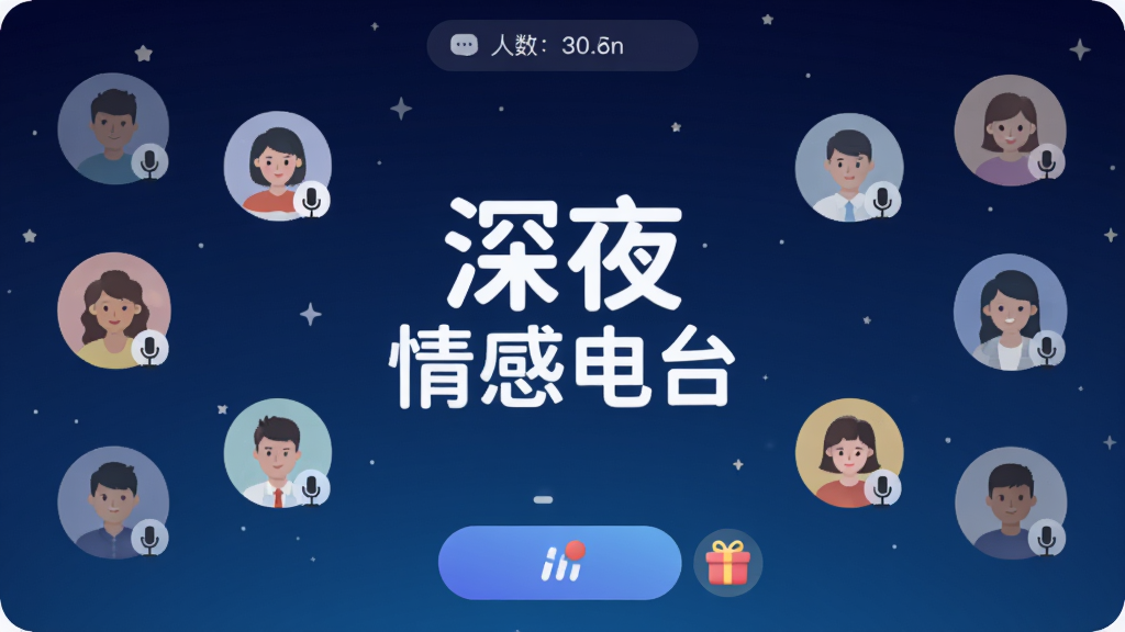 һ����������������ҽ��棬���������Ƿ����������֡���ҹ��е�̨������Χ�����Ŷ���û�ͷ�����˷�ͼ�꣬����������ɫ�ǿս��䣬���沼��������������ʾ�����������ײ��Ƿ��԰�ť������ͼ�꣬����ִ���ƽ��ϸ��Բ�󣬻��ʸɾ����޶���Ԫ��