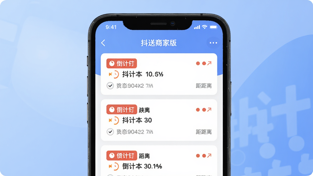 �����̼Ұ涩�����ͽ�����д���ֻ���Ļ��ʾ����������Ƭ��ÿ���������е���ʱ��ǩ�;�����ʾ�������С������̼Ұ桱��������������͵���ɫ���䣬��������񣬻����������޶���װ��Ԫ��