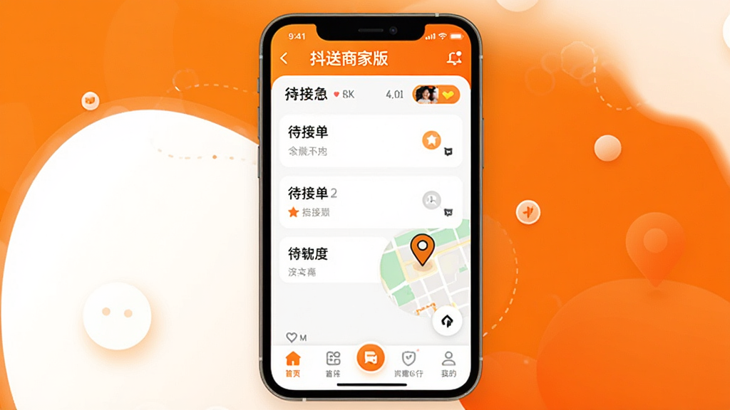 �����̼Ұ�APP������չʾ������������һ�������ֻ�����Ļ��ʾ�̼Ұ�Ӧ����ҳ�������С������̼Ұ桱���ֱ�ʶ���м��Ǵ��ӵ��б��͵�ͼ��λͼ�꣬�ײ������������ɼ��������������ĳȰ�ɫ�����������ִ�����ƽ����ϸ��Բ�󣬻��ʸɾ��޶���Ԫ��