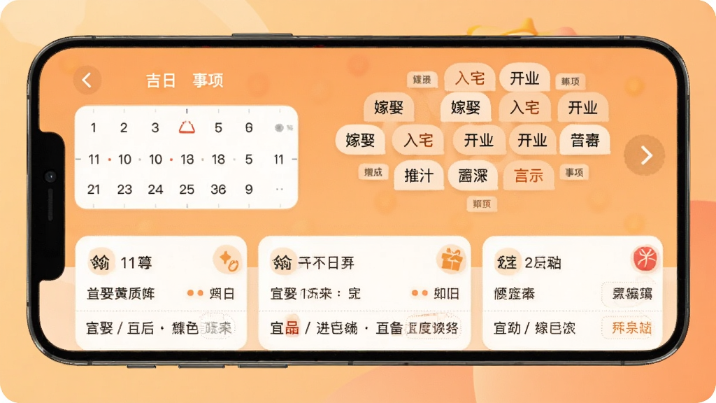 ���ݻ���App�ļ��ղ�ѯɸѡ���棬�ֻ���Ļ��ʾ���ڷ�Χѡ�����������ǩ�ƣ���ǩ������Ȣ����լ����ҵ�ȣ��·��г����������ļ��տ�Ƭ��ÿ�ſ�Ƭ���������˼�ժҪ������Ϊ��͵�ů��ɫ���䣬�����ܰʵ�ã��Ű����룬�����������޶���װ��