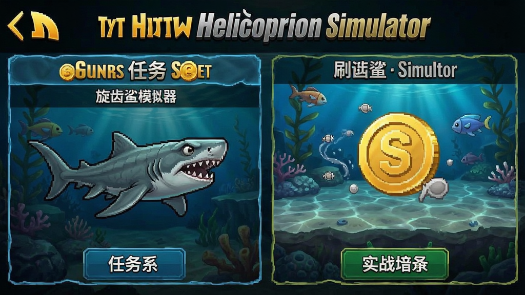 旋齿鲨模拟器无限金币版(Helicoprion Simulator) 任务系统与刷金币实战场景