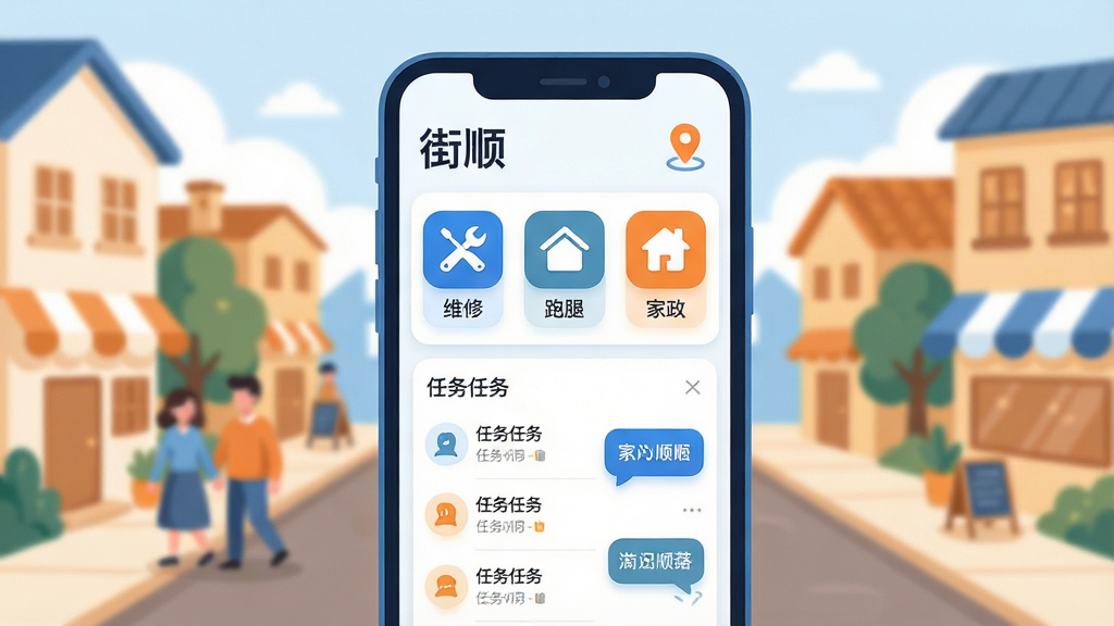 һ��չʾ��˳App����ȫò�Ĳ廭�������������ֻ���Ļ����Ļ����ʾ��˳App�����棬�����С���˳�������Ͷ�λͼ�꣬�м��������������ͼ����ά�ޡ����ȡ��������·��������б����������ݣ���������ܰ�������ֵ�����������ִ���ƽ��ɫ�������׳�Ϊ����ϸ��Բ�󣬻��ʸɾ��޶���Ԫ��