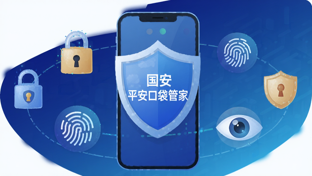 һ������ƽ���ڴ��ܼҰ�ȫ�������ܵĲ廭���ͼƬ������������һ�����ж��Ʊ�־���ֻ�ͼ�꣬��Χ����������ָ�ơ��۾��Ȱ�ȫԪ��ͼ�꣬������д�С�ƽ���ڴ��ܼҡ�����������������ɫ��ǳ��ɫ�Ľ��䣬���Ƽ���ʮ�㵫�����ȿ��ţ����ʸɾ�����