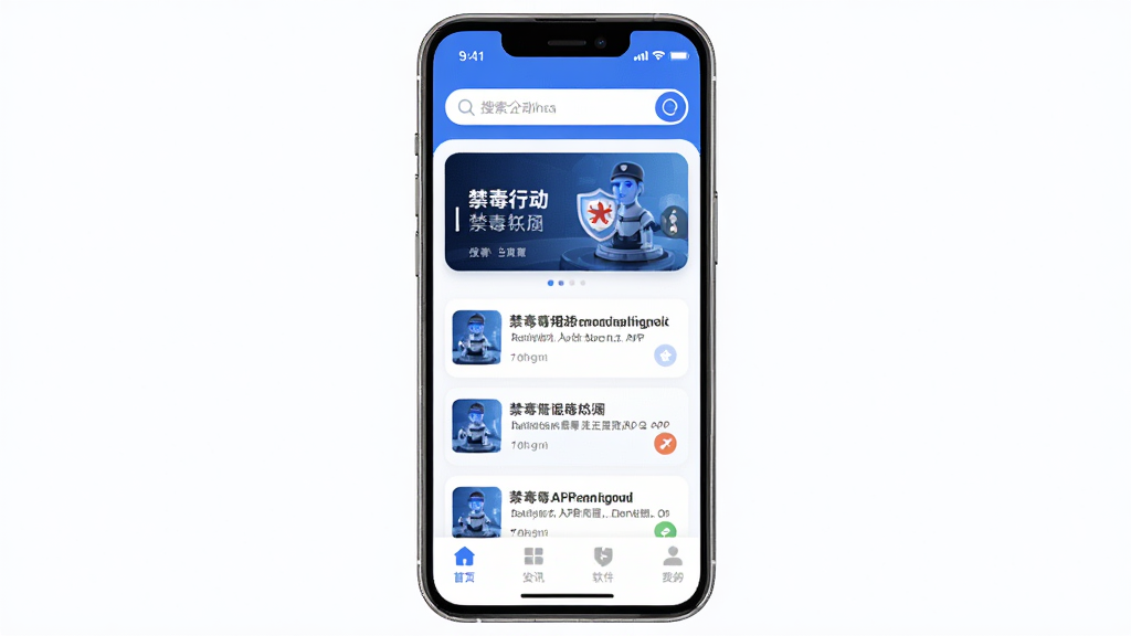 �����ж������������ͼ��������һ���ֻ���Ļչʾ�����ж�APP����ҳ�������Ϸ������������ֲ�ͼ���м��ǽ�����Ѷ��Ƭ�б����ײ����ĸ�������ǩ��������ִ�����ɫ����ɫ�Ͱ�ɫΪ����ϸ��Բ�󣬻��ʸɾ��������޶���Ԫ��
