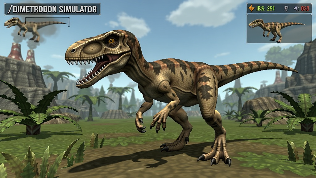 异齿龙模拟器(Dimetrodon Simulator)狩猎战斗技巧实机截图