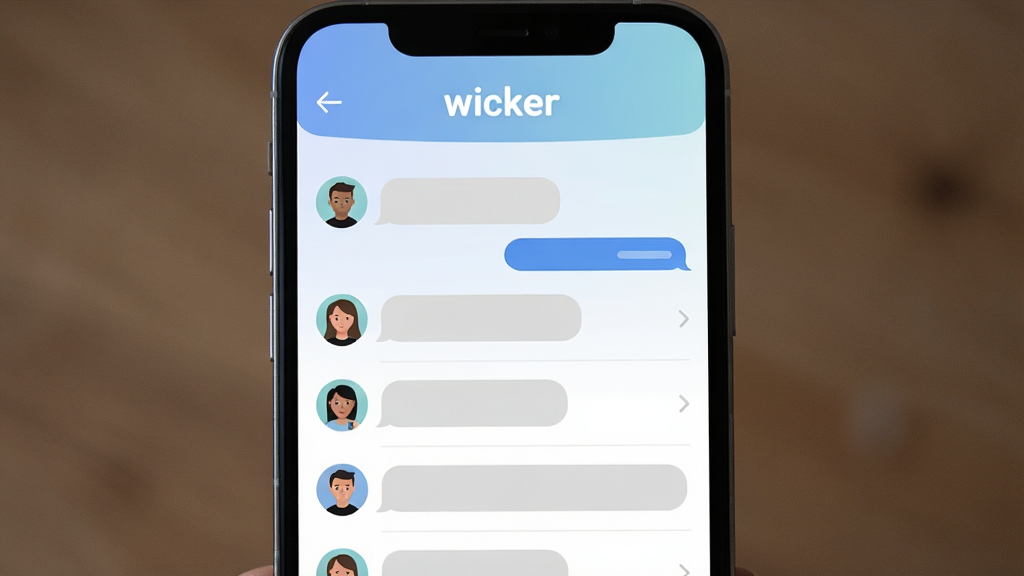 һ��չʾwicker����������������ֻ���Ļ��ͼ�����������Ǽ��������б���������ʾwicker����������Ϊ��͵����׽��䣬�������ƽ��ˬ������Ϣ���ݺ�ͷ��ͼ�꣬���ʸɾ��������޶���Ԫ��