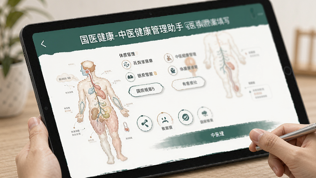 国医健康-中医健康管理助手 体质档案填写 中医健康管理 界面操作