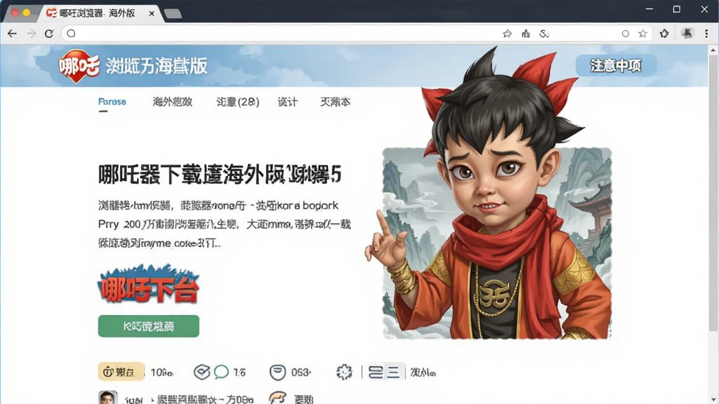 哪吒浏览器海外版下载 第三方平台下载页面注意事项
