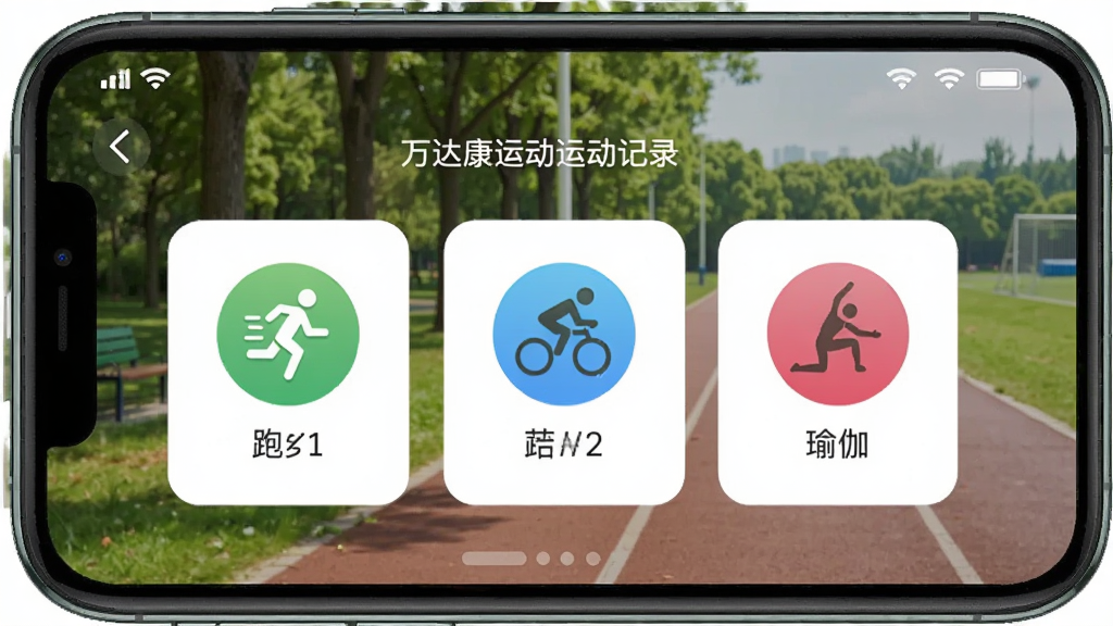 ��￵�˶��˶���¼���棬�ֻ���Ļ��ʾ�ܲ������С��٤�����˶�ģʽ��ͼ�����У������ǻ��⹫԰����������ľ���ܵ������������Ȼ�����ʸɾ��޶���Ԫ��