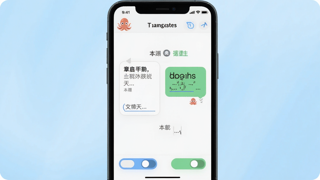 һ��չʾ���㷭���App���Ľ����ͼƬ���������ֻ���Ļ��ʾ����Ի���������������Ҳ����Ӣ�ģ�����Ϊ����չʾ�ֻ�������Ϊǳ��ɫ���䣬������ִ���ƽ����ϸ�ڰ�������Сͼ��������л���ť�����������ɾ��޶���Ԫ��