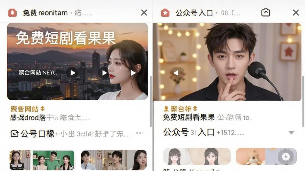 免费短剧看果果 聚合网站和公众号入口截图