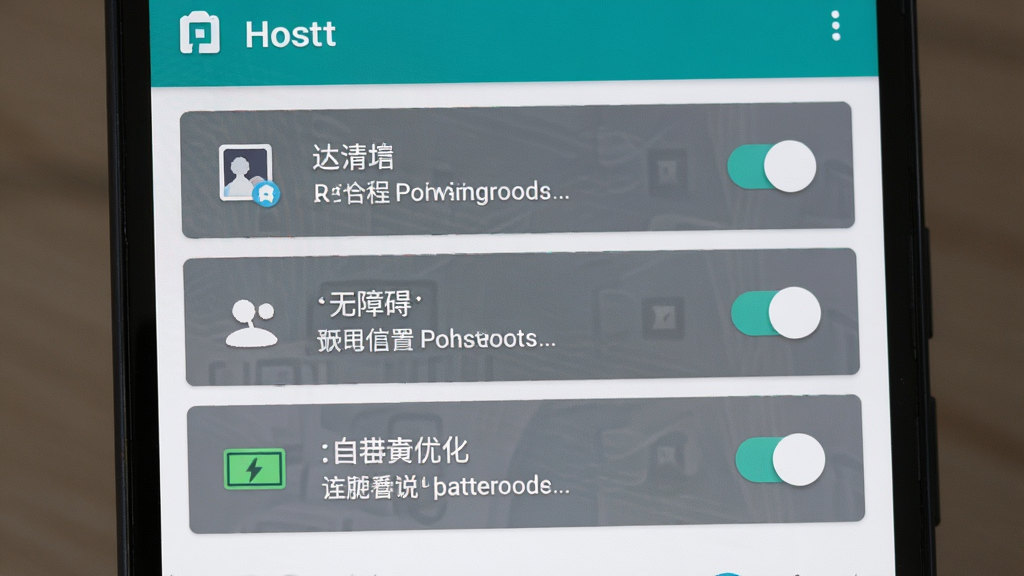 һ��չʾHost����Ȩ�����ý����AI��ͼ������������һ����׿�ֻ���Ļ��ʾHostӦ�õ�Ȩ�޹���ҳ�棬����Ϊ������д���Ű�ͻ�������������ϰ�������Ż������ؼ�Ȩ�޿��أ����Ϊ��ƽ��UI��ƣ�ϸ�ڰ���Ȩ��ͼ�ꡢ����״̬����ʾ���֣����ʸ��壬�ɾ����޶���Ԫ��